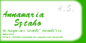 annamaria sztaho business card