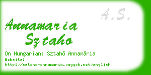 annamaria sztaho business card